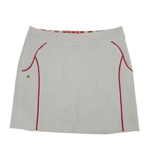 EP Sports White & Pink Golf Tennis Pickle Ball Skirt Skort Women's Size 8 M 2702